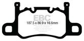 EBC 13-15 Porsche 911 (991) GT3 3.8L (Cast Iron Rotor Only) Bluestuff Rear Brake Pads